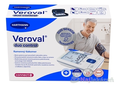 Veroval Duo Control Connect ramenný tlakomer M 22–32 cm