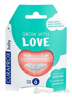 CURAPROX Baby cumlík veľkosť 0 koralový 1 ks