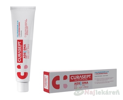 CURASEPT ADS DNA RELIEF PRO zubná pasta s chlórhexidínom 0,20% 75ml