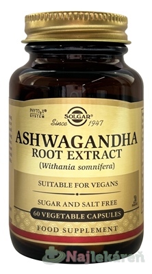 Solgar Ashwagandha 60 kapsúl kúpite na Najlekaren.eu