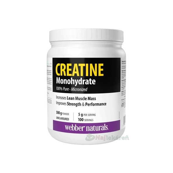 Webber Naturals Kreatín monohydrát 100% čistý 500 g