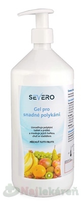 SEVERO Gél pre ľahké prehĺtanie príchuť tutti frutti 1 l