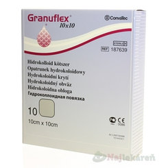 GRANUFLEX hydrokoloidný obväz 10x10 cm 10 ks