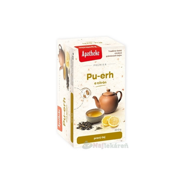 APOTHEKE PREMIER Pu-erh a citrón pravý čierny čaj 40 g