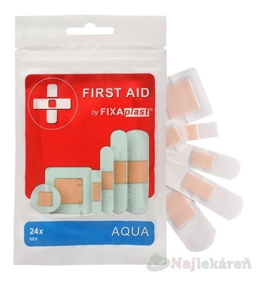 FIXAplast FIRST AID Aqua náplasť mix 24 kusov kúpite na Najlekaren.eu