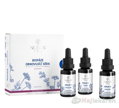NOBILIS Tilia Biofáza Obnovujúce séra KORIANDER geránium, tymián, koriander 3x20ml
