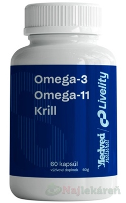 Medveď natural Omega 3 + Omega 11 + Krill 60 kapsúl