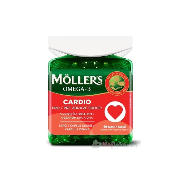 MOLLER´S Omega 3 CARDIO 60 kapsulí