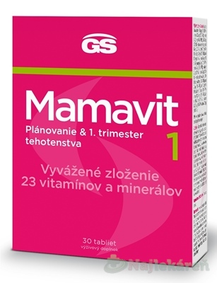 GS Mamavit 1 Plánovanie a 1. trimester 30 tabliet