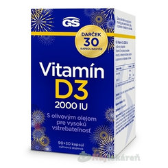 GS Vitamín D3 2000 IU Darček 90 + 30 kapsúl