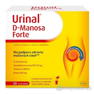 Urinal D-Manosa Forte malina 20 vrecúšok kúpite na Najlekaren.eu