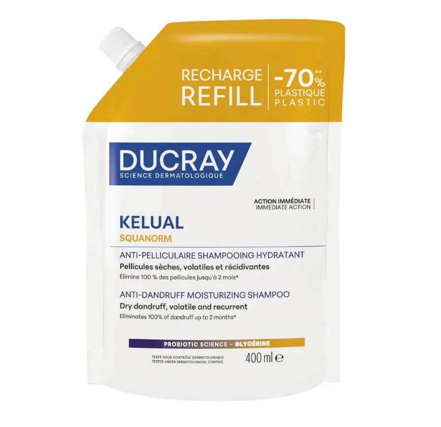 DUCRAY Kelual Squanorm šampón proti suchým lupinám náhradná náplň 400ml kúpite na Najlekaren.eu