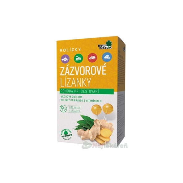 Natur Produkt ROLÍZKY Zázvorové lízanky na cestovanie 4 kusy
