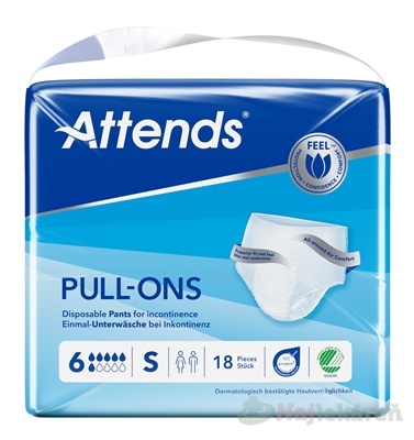 ATTENDS Pull-Ons 6 S elastické inkontinenčné nohavičky 18 ks