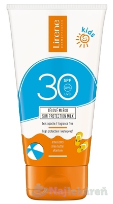 Lirene SUN Kids telové mlieko SPF 30 na opaľovanie pre deti 150 ml