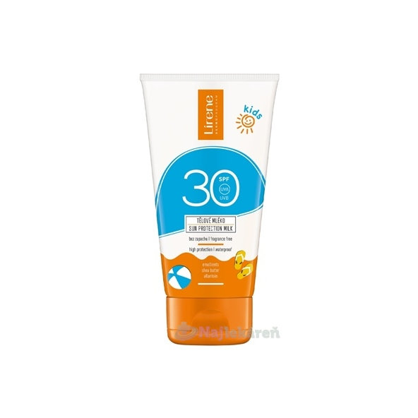 Lirene SUN Kids telové mlieko SPF 30 na opaľovanie pre deti 150 ml