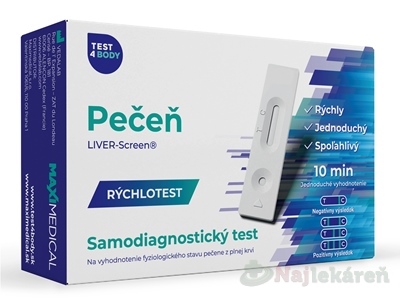 MAXIMEDICAL Rýchlotest Pečeň samodiagnostický test z krvi 1 set