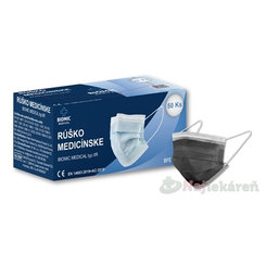BIOMIC RÚŠKO medicínske pre dospelých typ IIR čierne 50 ks