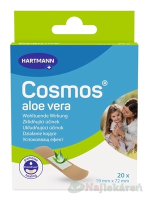 Cosmos aloe vera vodeodolná náplasť na rany 20 ks