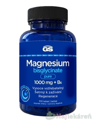 GS Magnesium bisglycinate pure 1000 mg + B6 100 tabliet