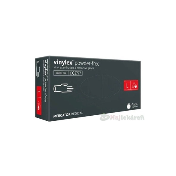 MERCATOR Vinylové rukavice veľkosť L 100 ks