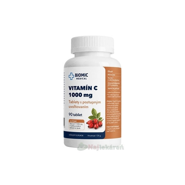 BIOMIC Viamín C so šípkami 1000 mg 90 tabliet