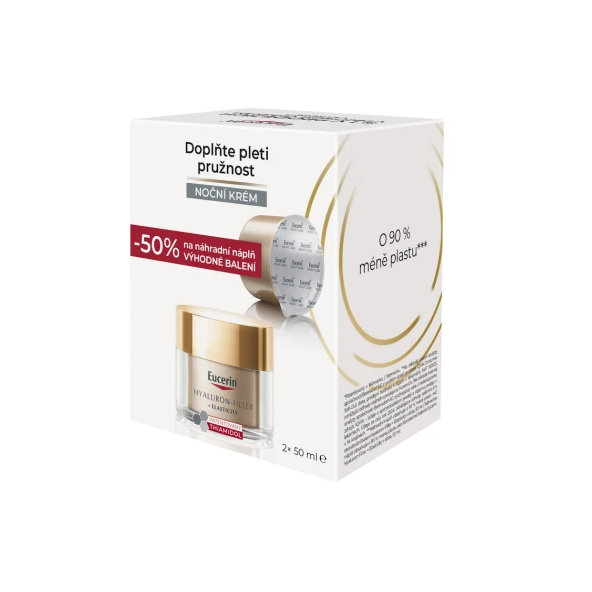 Eucerin HYALURON-FILLLER+ELASTICITY Nočný krém + náhradná náplň