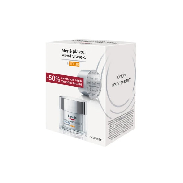 Eucerin HYALURON-FILLER+3xEFFECT Denný krém SPF30 + náhradná náplň