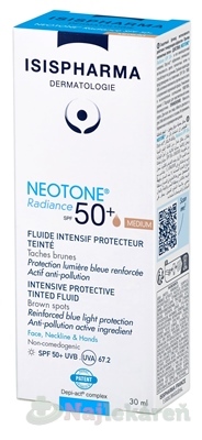 ISIS NEOTONE Radiance SPF 50+ tinted Medium tónovaný fluid 30 ml
