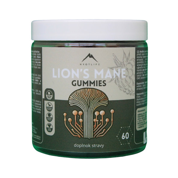 Hrotlife Gumové cukríky s výťažkom z Lion´s mane 60 ks