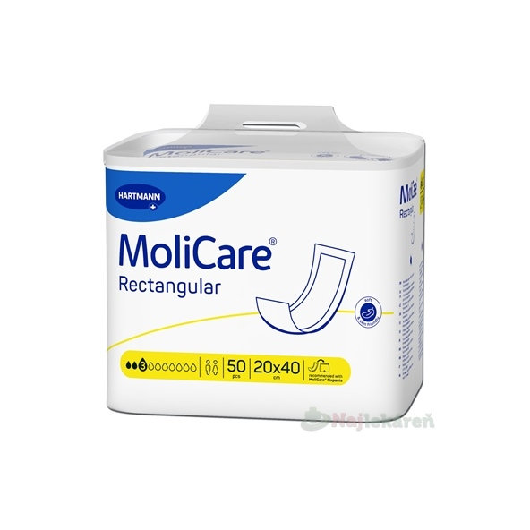 MoliCare Rectangular 3 kvapky absorpčné vložky 50 ks