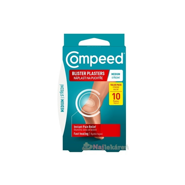 Compeed NÁPLASŤ na pľuzgiere na nohách STREDNÁ 10ks