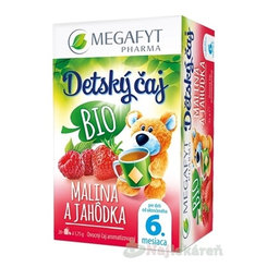 MEGAFYT detský čaj BIO malina a jahôdka 6m+ 20x1,75g