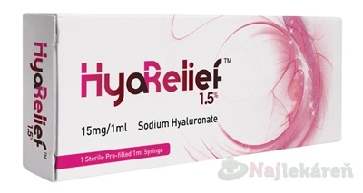 E-shop HyaRelief 1,5 % gél hyaluronátu sodného 15 mg 1 ml