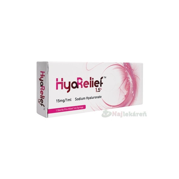 HyaRelief 1,5 % gél hyaluronátu sodného 15 mg 1 ml