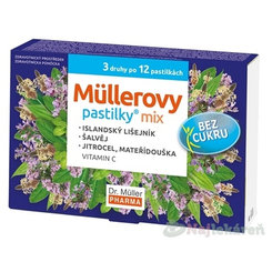Müllerove pastilky MIX bez cukru 36ks