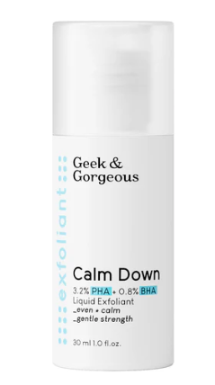 Geek & Gorgeous Calm Down PHA + BHA Liquid Exfoliant 30ml