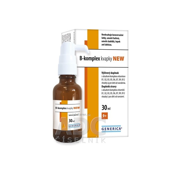 Generica B-komplex kvapky NEW 30ml pre deti od narodenia