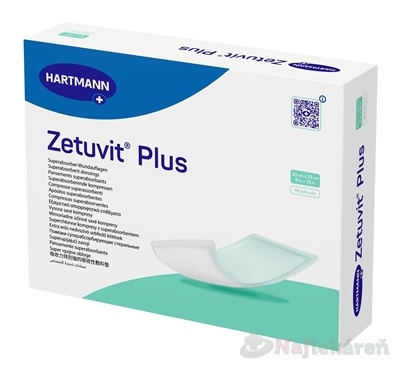 ZETUVIT Plus kompres nasiakavý sterilný 20x25 cm 10 ks kúpite na Najlekaren.eu