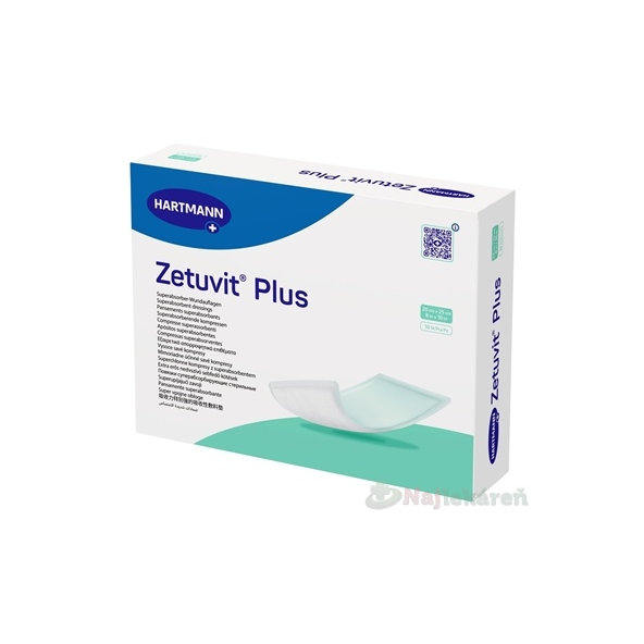 ZETUVIT Plus kompres nasiakavý sterilný 20x25 cm 10 ks