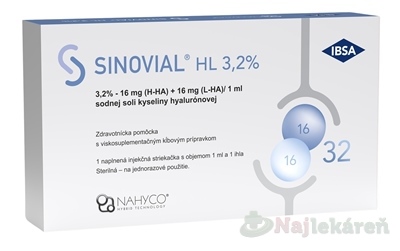 SINOVIAL HL 3,2 % intraartikulárny roztok kyseliny hylaurónovej 1 ml
