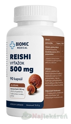 BIOMIC Reishi 500 mg 90 kapsúl