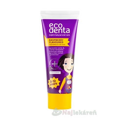 EcoDenta For Kids Raspberry Kaké Maké zubná pasta 0–12 rokov 75 ml
