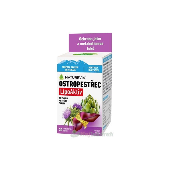 NATUREVIA Pestrec LipoAktiv 30 kapsúl
