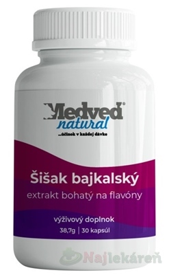 Medveď natural Šišak bajkalský 30 kapsúl