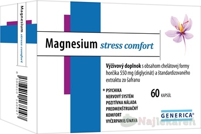 GENERICA Magnesium stress comfort 60 kapsúl kúpite na Najlekaren.eu