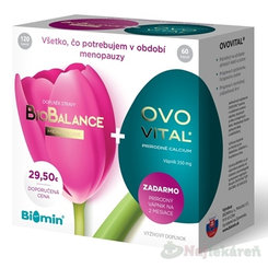 Biomin BioBalance MENOPAUSE 120 kapsúl + OVOVITAL prírodné kalcium 60 kapsúl