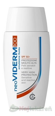 neoVIDERM 100 SPF 50+ fluidná emulzia s ochranným faktorom 50 ml