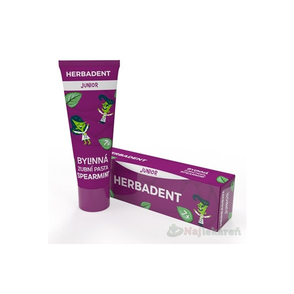HERBADENT JUNIOR Bylinná zubná pasta SPEARMINT 75g