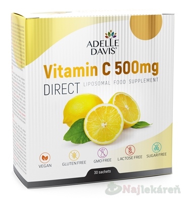 Adelle Davis Vitamin C 500 mg DIRECT vrecúška 30 ks kúpite na Najlekaren.eu